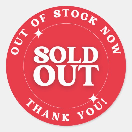 Sold Out (Out of Stocks) Sticker (Voorkant)
