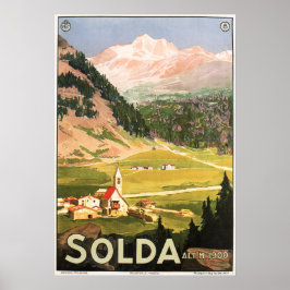 SOLDA SULDEN ITALIË Mountain  Italiaans reizen Poster