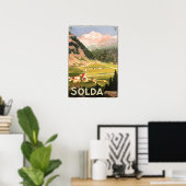 SOLDA SULDEN ITALIË Mountain  Italiaans reizen Poster (Thuiskantoor)