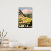 SOLDA SULDEN ITALIË Mountain  Italiaans reizen Poster (Keuken)