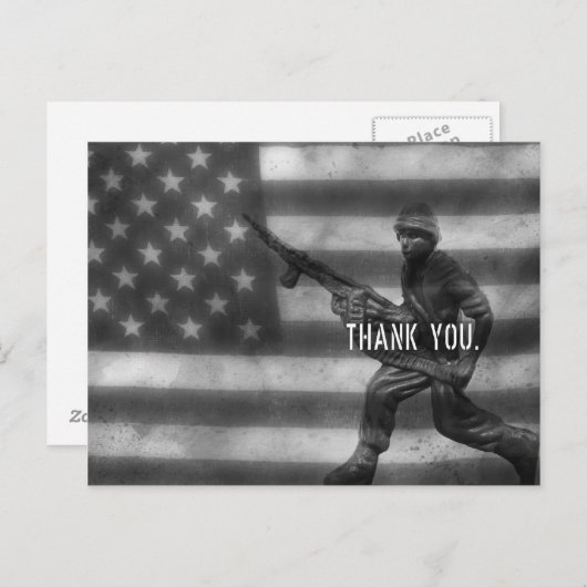 Soldaat bedankt Briefkaart (Voorkant / Achterkant)