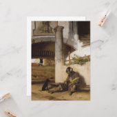 Soldaat bewaakt een poort met zijn hond kaart (Voorkant / Achterkant in situ)