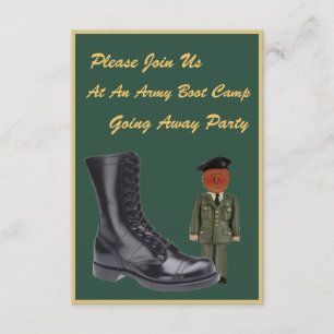 Soldaat Boot Camp weggaat uitnodigingen