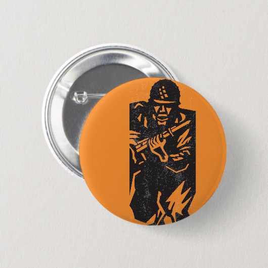 Soldaat-Button Ronde Button 5,7 Cm (Voorkant /achterkant)