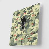 Soldaat Camo: Militaire tijdklok Vierkante Klok (Hoek)