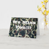Soldaat Camo Wenskaart Kaart (Gele Bloem)