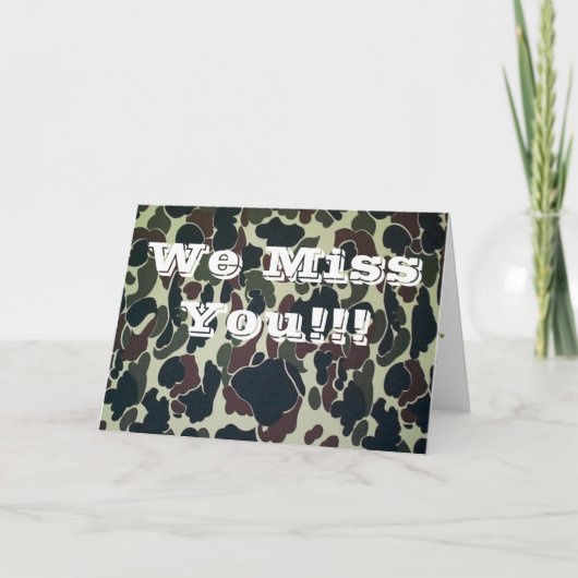 Soldaat Camo Wenskaart Kaart (Voorkant)