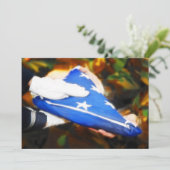 Soldaat die de Amerikaanse vlag ontvangt Kaart (Staand voorkant)