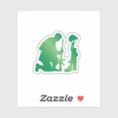 Soldaat die over de Sticker van het slagveld bidt (Vel)