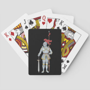 Soldaat die wacht om te vechten pokerkaarten