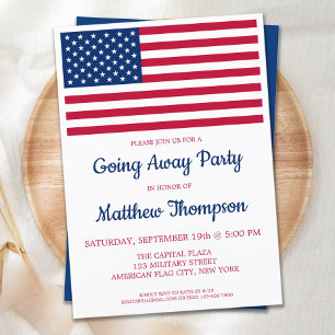 Soldaat die weggaat partij Moderne Amerikaanse vla Kaart