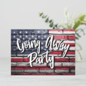 Soldaat die weggaat partijpatriottisch kaart (Staand voorkant)