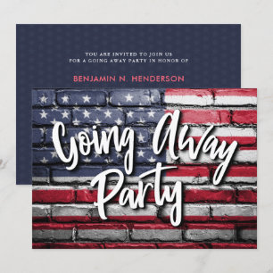 Soldaat die weggaat partijpatriottisch kaart