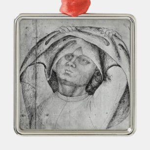 Soldaat die zijn chainmail opneemt metalen ornament