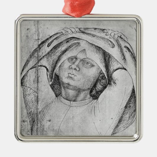 Soldaat die zijn chainmail opneemt metalen ornament (Voorkant)