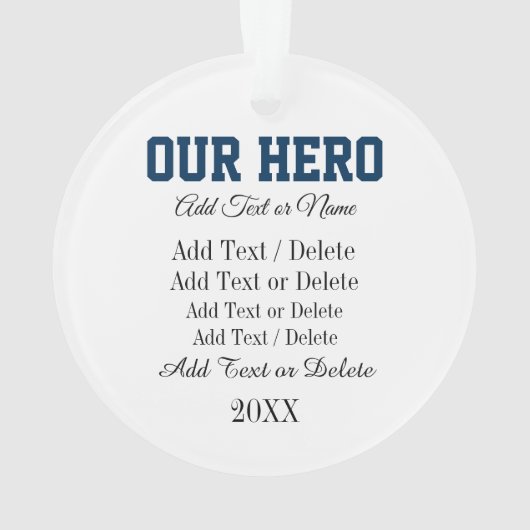 Soldaat en Amerikaanse vlag - appreciatie Ornament (achterkant)