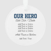 Soldaat en Amerikaanse vlag - appreciatie Ornament (achterkant)