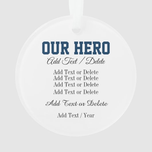 Soldaat en Amerikaanse vlag - appreciatie Ornament (achterkant)