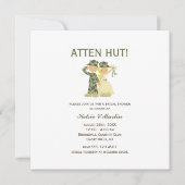 Soldaat en Bride Wedding Shower-uitnodigingen Kaart (Voorkant)