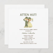 Soldaat en Bride Wedding Shower-uitnodigingen Kaart (Voorkant / Achterkant)