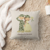 Soldaat en bruid bruiloft aangepaste kussen (Deken)