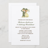 Soldaat en bruid bruiloft uitnodigingen (Voorkant / Achterkant)