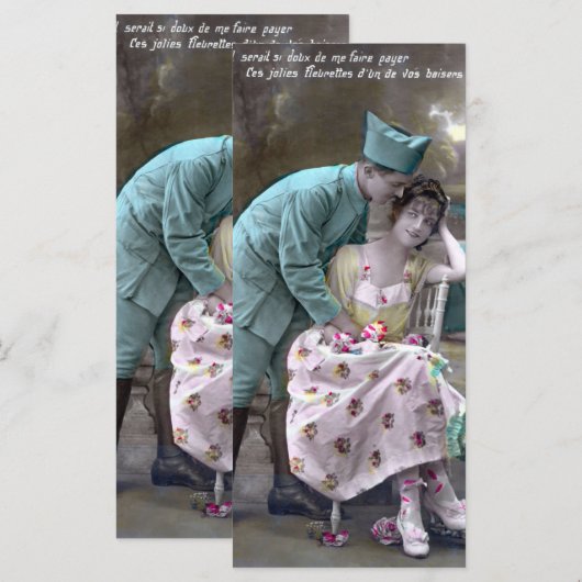 Soldaat en geliefde Bladwijzer Menu (Voorkant / Achterkant)