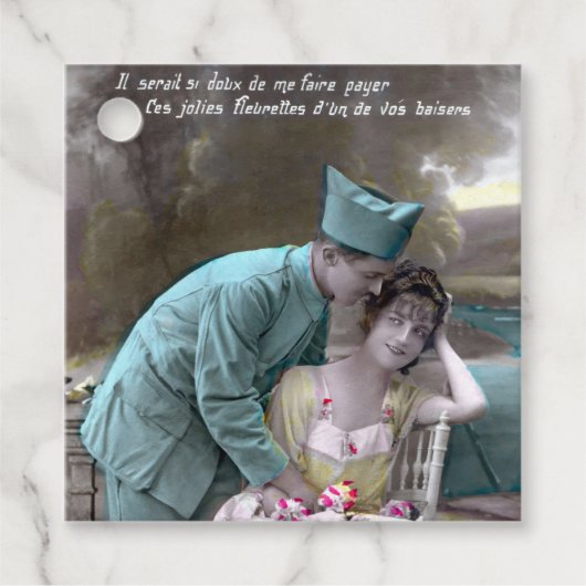 Soldaat en minnaar bedankjes labels (Voorkant)