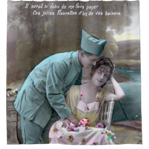 Soldaat en minnaar douchegordijn