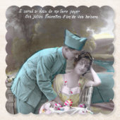 Soldaat en minnaar kartonnen onderzetters (Voorkant)