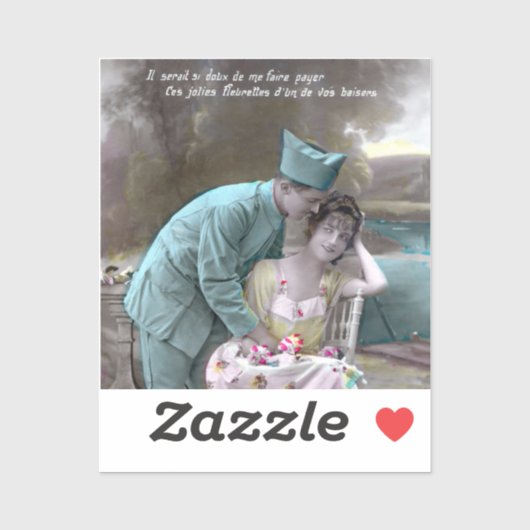 Soldaat en minnaar sticker (Vel)