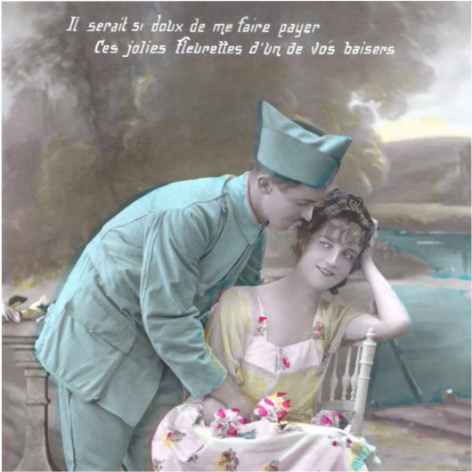 Soldaat en minnaar sticker (Voorkant)