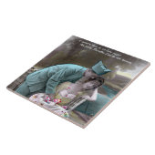 Soldaat en minnaar tegeltje (Zijkant)