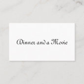 Soldaat en minnaar visitekaartje (Achterkant)