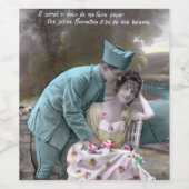 Soldaat en minnaar wijn etiket (Enkel label)