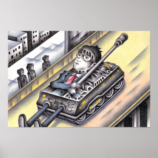 Soldaat gaat naar de oorlog. poster (Voorkant)