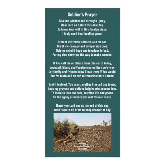 Soldaat Gebeds Poster (Voorkant)