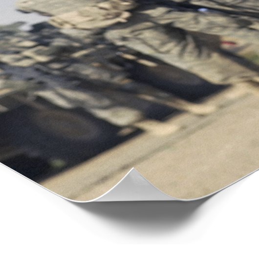 Soldaat gewapend met een MK-48 Poster (Hoek)