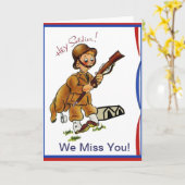 soldaat, hey soldaat! We missen je! Kaart (Gele Bloem)