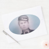 soldaat in burgeroorlog ovale sticker (Envelop)