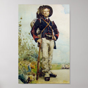 soldaat in de burgeroorlog poster