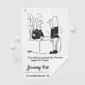 Soldaat in de Cartoon van het Franse buitenlandse  Golfhanddoek (Insitu)