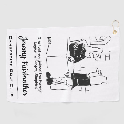 Soldaat in de Cartoon van het Franse buitenlandse  Golfhanddoek (Horizontaal)