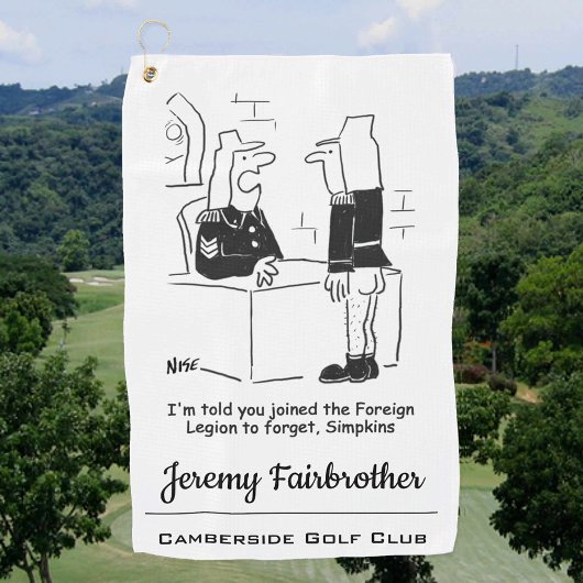 Soldaat in de Cartoon van het Franse buitenlandse  Golfhanddoek