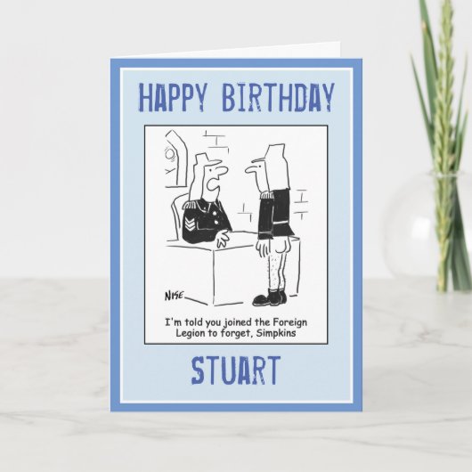 Soldaat in de Cartoon van het Franse buitenlandse  Kaart (Voorkant)