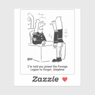 Soldaat in de Cartoon van het Franse buitenlandse  Sticker