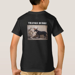 Soldaat in Fatigues met Zijn militaire hond T-Shir T-shirt