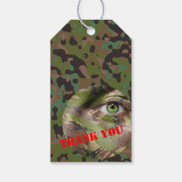 Soldaat Joe GI Camouflage Party Cadeau Labels Cadeaulabel