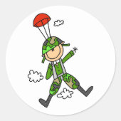 Soldaat Jumper Ronde Sticker (Voorkant)