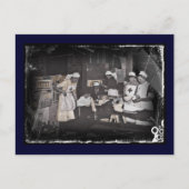 Soldaat-kinderverpleegkundigen in het eerstehulpst briefkaart (Voorkant)